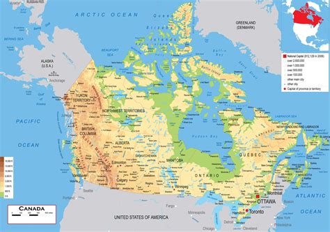 Interactive Canada map with cities.